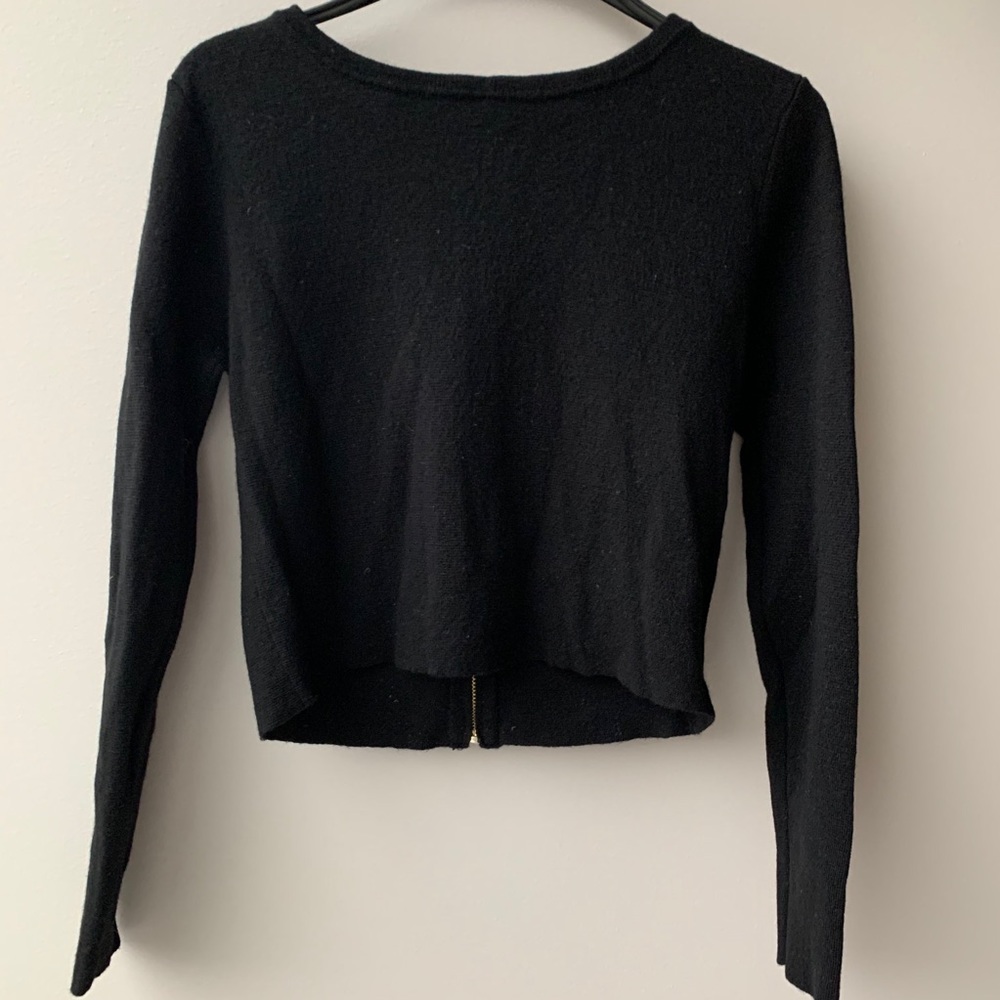 Club Monaco Black Cropped Sweater